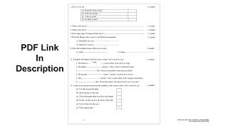 Grade 6 English 2nd Term Test Papers | PDF Include