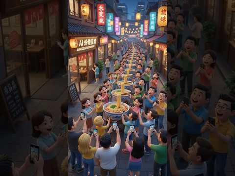 🚨 Breaking News: China's AI Panda Noodle Restaurant Goes Viral! 🐼🤖🍜 #viral #trending #funny #shorts