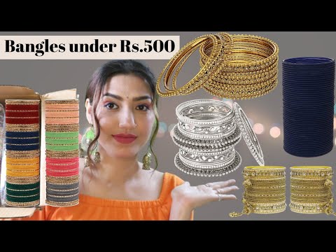 AMAZON  Bangles Haul | OXIDISED / SILVER / VELVET / METAL Bangles Jewellery Haul |Under Rs 500