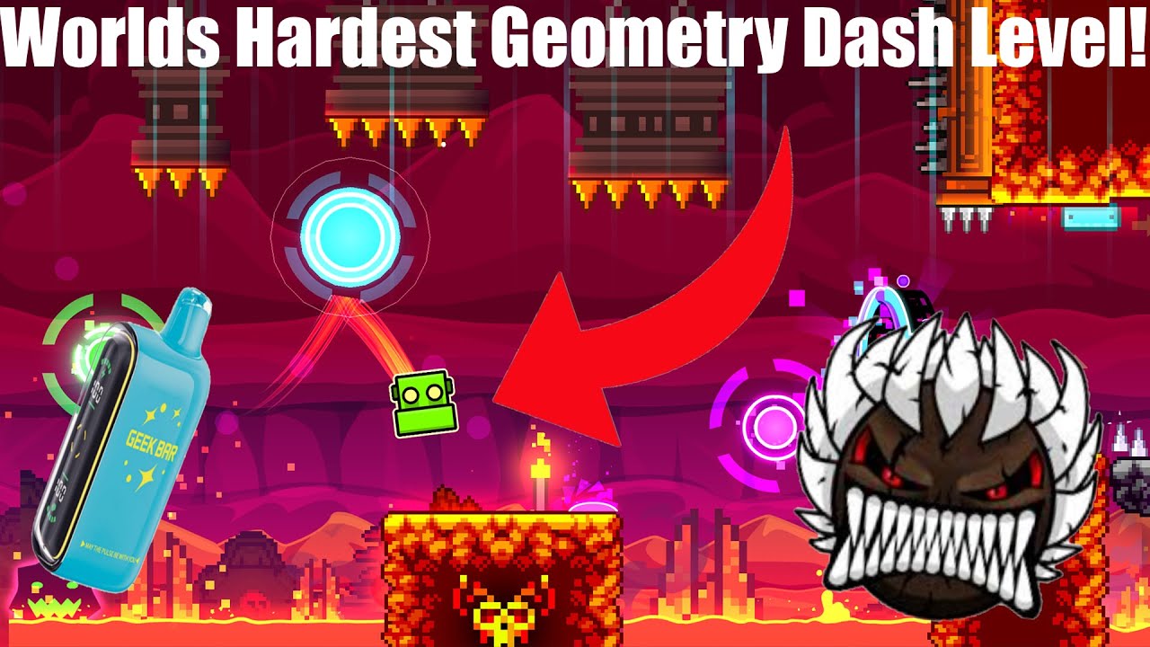 Worlds Hardest Geometry Dash Level! - YouTube