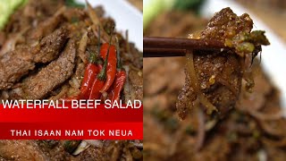 Nam Tok Neua How to make Waterfall Beef Salad Thai Food Recipe in Description (น้ำตกเนื้อ) thaifood