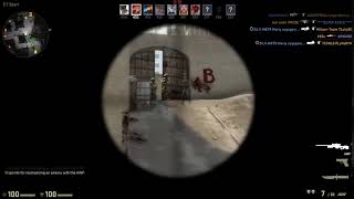 Counter-Strike Global Offensive AWP 1 bullet 2 man down DOUBLE KILL