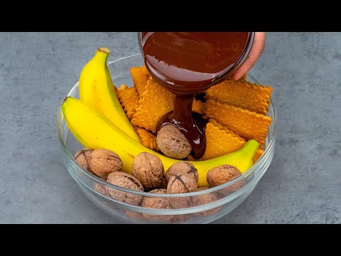 Видео рецепт Конфеты из печенья с бананом
