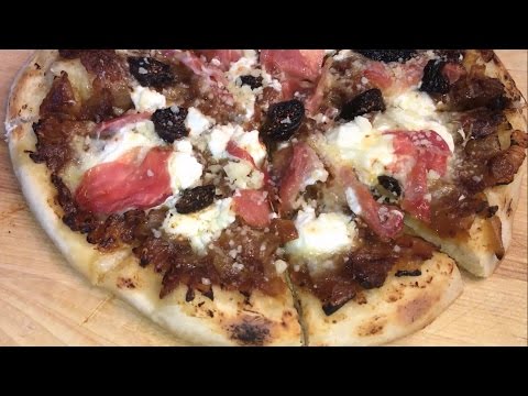 Goat Cheese, Caramelized Onion, Fig & Prosciutto Pizza