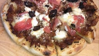 Goat Cheese, Caramelized Onion, Fig & Prosciutto Pizza