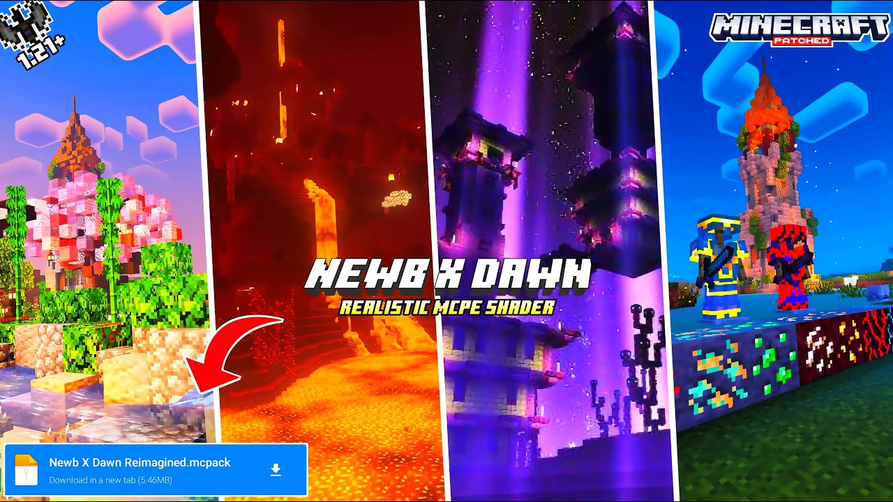 BEST RTX SHADERS FOR MINECRAFT PE 1.21+ | TOP 1 BEST REALISTIC SHADERS FOR MCPE 1.21.114 (PATCHED) 🔥