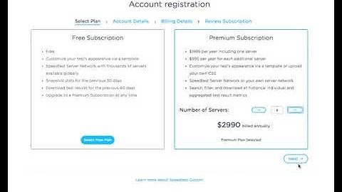 Registering for Speedtest Custom