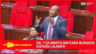 DK. SABA ZA MWITA WAITARA BUNGENI NA NENO LA ULAWITI