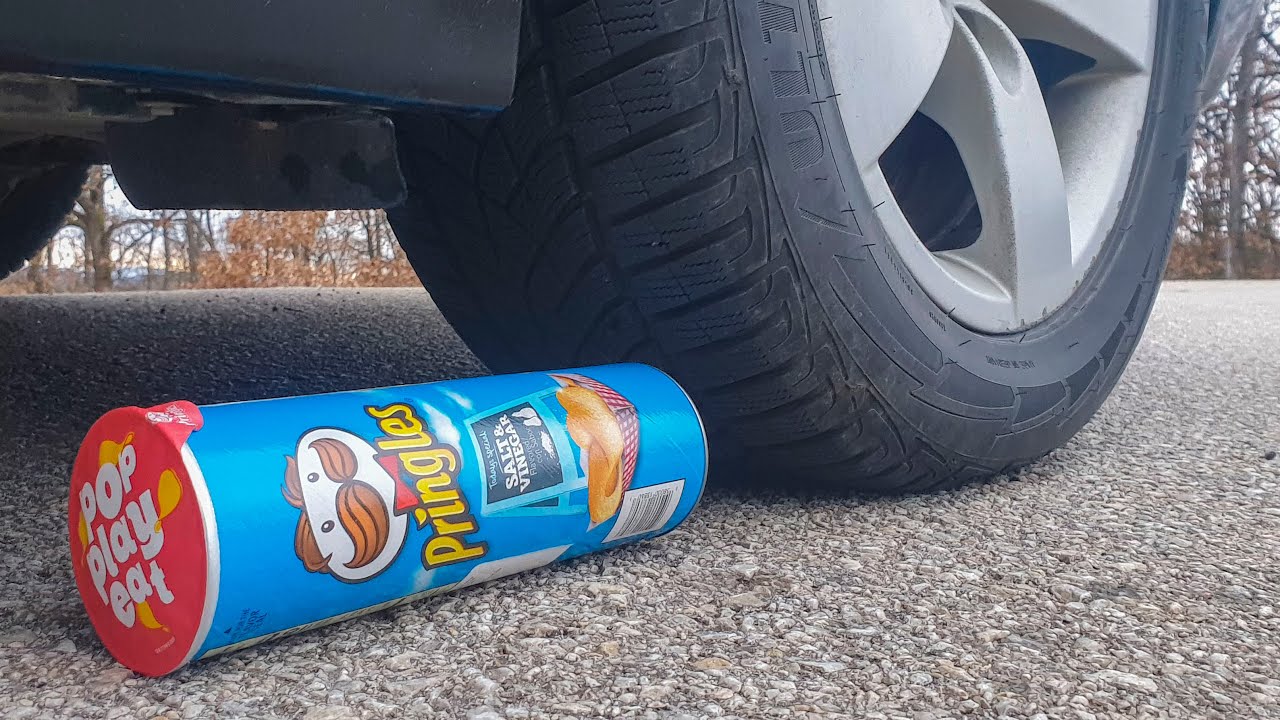 Crushing Crunchy & Soft Things by Car! EXPERIMENT CAR VS PRINGLES - YouTube