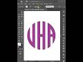 U,H,A logo design tutirial in illustrator 2024