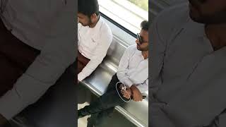 Fatima Hang On Metro Train And Enjoying The Ride