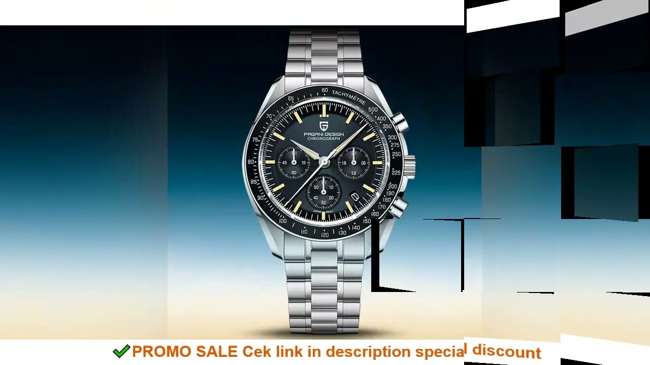 PAGANI DESIGN New Luxury Moon Quartz Watches For Men Stainless steel Luminous waterproof Sports Chro
