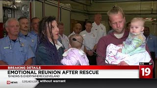 Emotional reunion of baby and good Samaritan who saved her