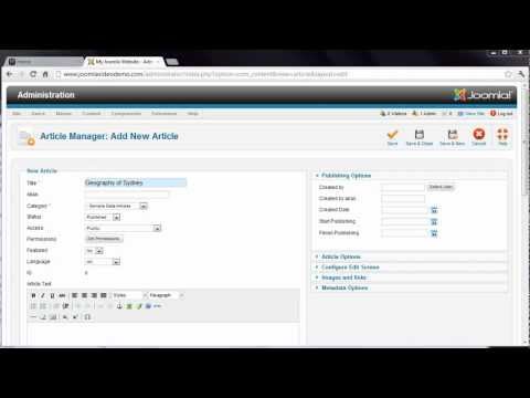 Joomla 2.5 Tutorial (HD) - Lesson 14 - Articles