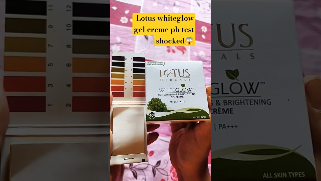 Lotus Whiteglow skin whitening &brightening gel cream ph test shocked😱