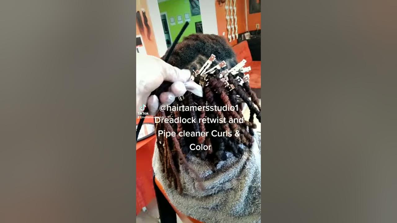 Pipe cleaner curls on Dreadlocks YouTube