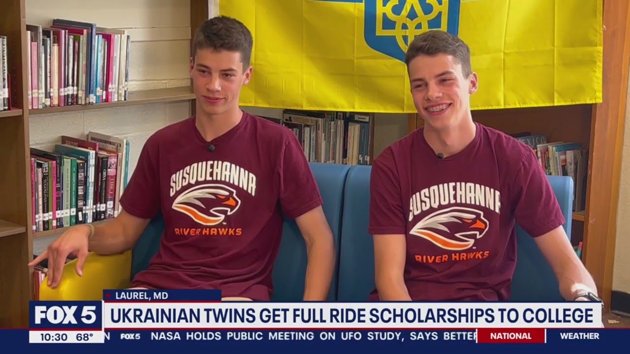 Ukrainian twins get full ride scholarships to college - YouTube