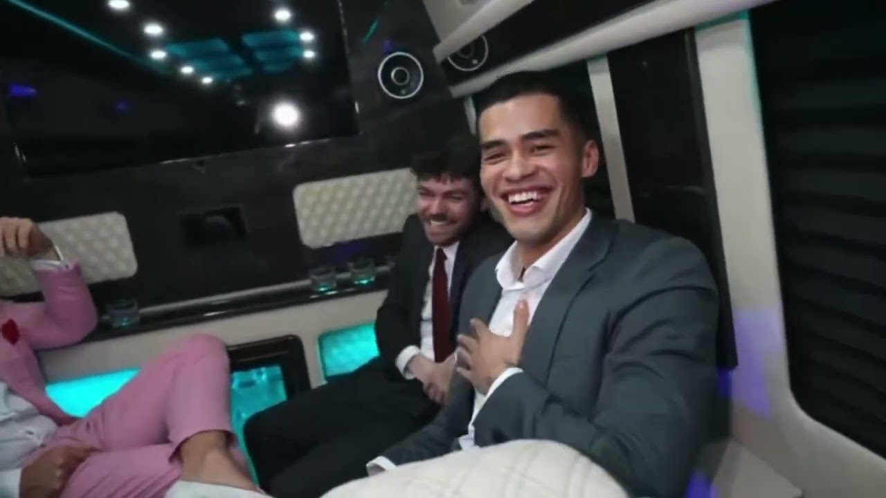 Andrew Tate, Nick Fuentes, Sneako, Tristan Tate, Clavicular, Myron, and Justin Waller arrive