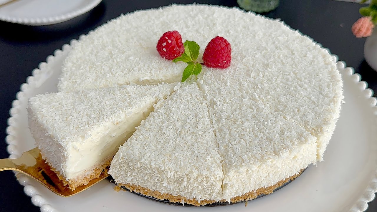 Нежнейший кокосовый десерт готов за 5 минут! Без яиц, желатина и духовки!