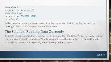 Troubleshooting TCP Communication Between Python and C#  Servers: Sending Issues Uncovered