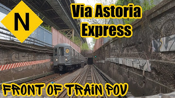 Full Length Front of Train Ride On an R46 (N) to Coney Island Stillwell Avenue via Astoria Express