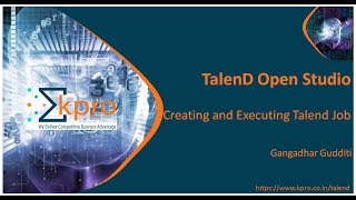 4. Talend Job Creation