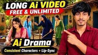 Create Long AI Videos for FREE 🔥 | Character Consistency | AI Drama Serial Video Kase Banaye 