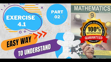 Exercise 4.1 part # 2 class 9th maths