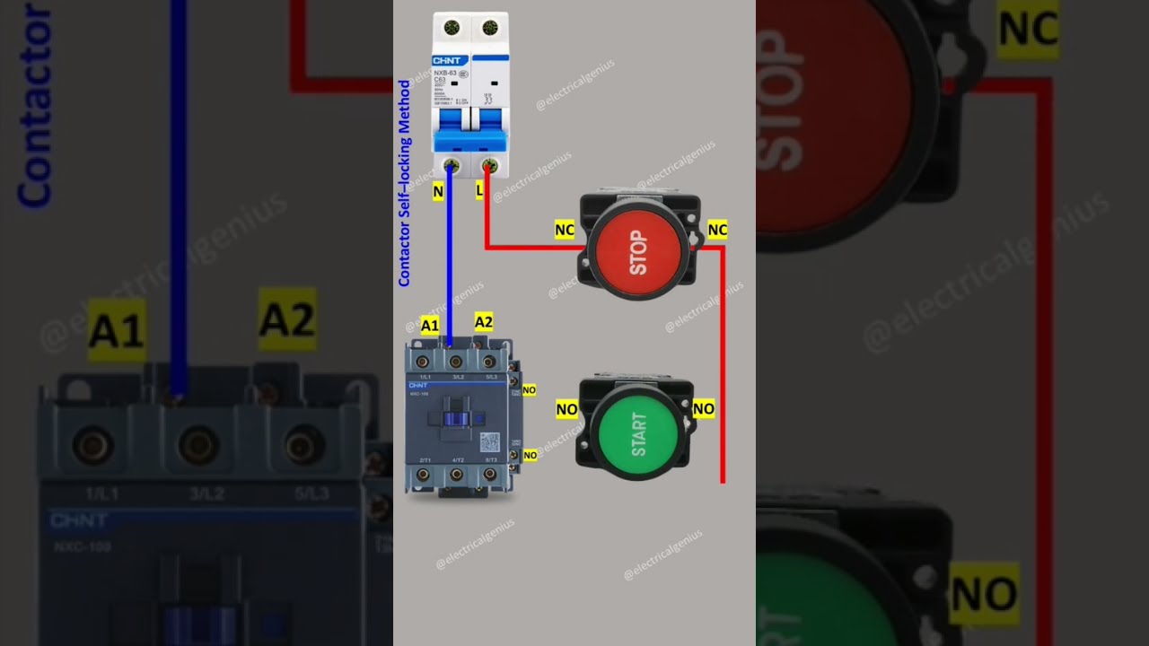 Contactor Holding Self Locking Diagram Wiring Electricalgenius