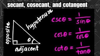 Reciprocal Trigonometric ratios for starters! 
