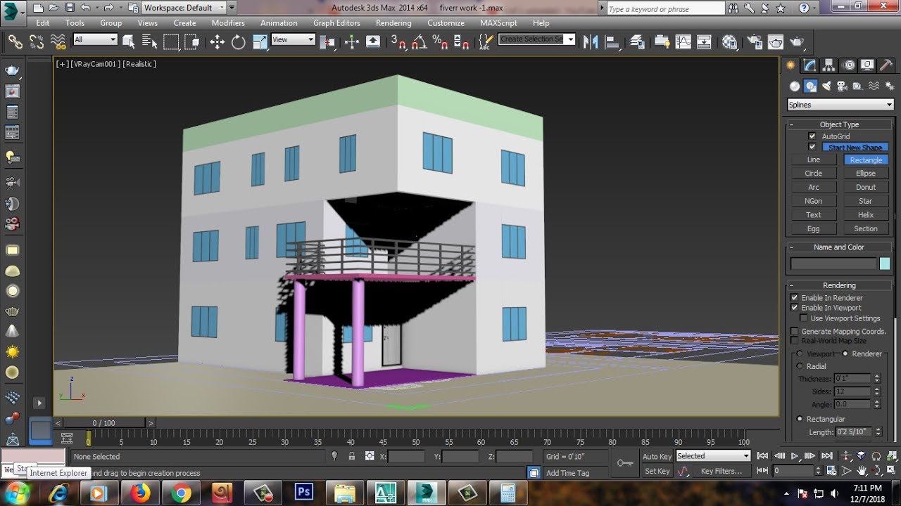 Autodesk 3ds max house modeling tutorial Bangla - YouTube