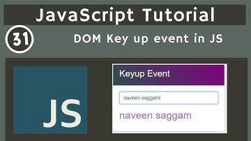 31. DOM Keyup Event in JavaScript | javascript tutorial | UiBrains | NAVEEN SAGGAM