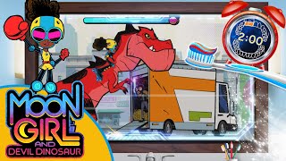 Famous Moon Girl and Devil Dinosaur 2 Minute Action Toothbrush timer with Music! Net Worth