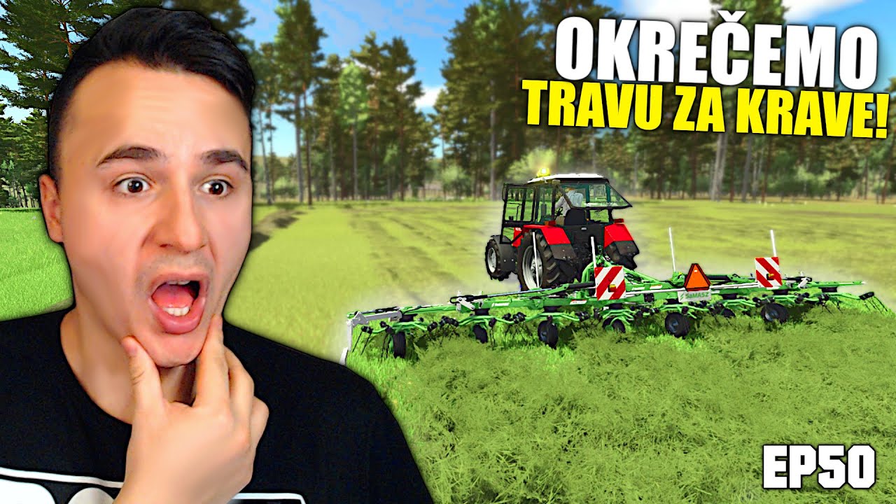 KUPILI OKRETAČ SIJENA, HRANIMO KRAVE ! Farming Prezivljavanje EP50 w/Djura
