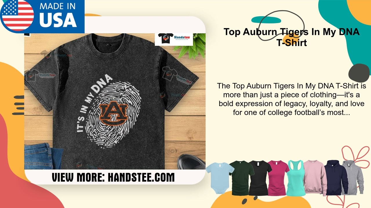 Top Auburn Tigers In My DNA T-Shirt
