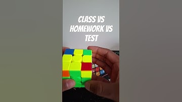 What teachers teach in class vs the  homework vs the test #cubing #funny