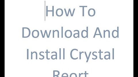 How to Download and Install Crystal Reports for Visual Studio 2019