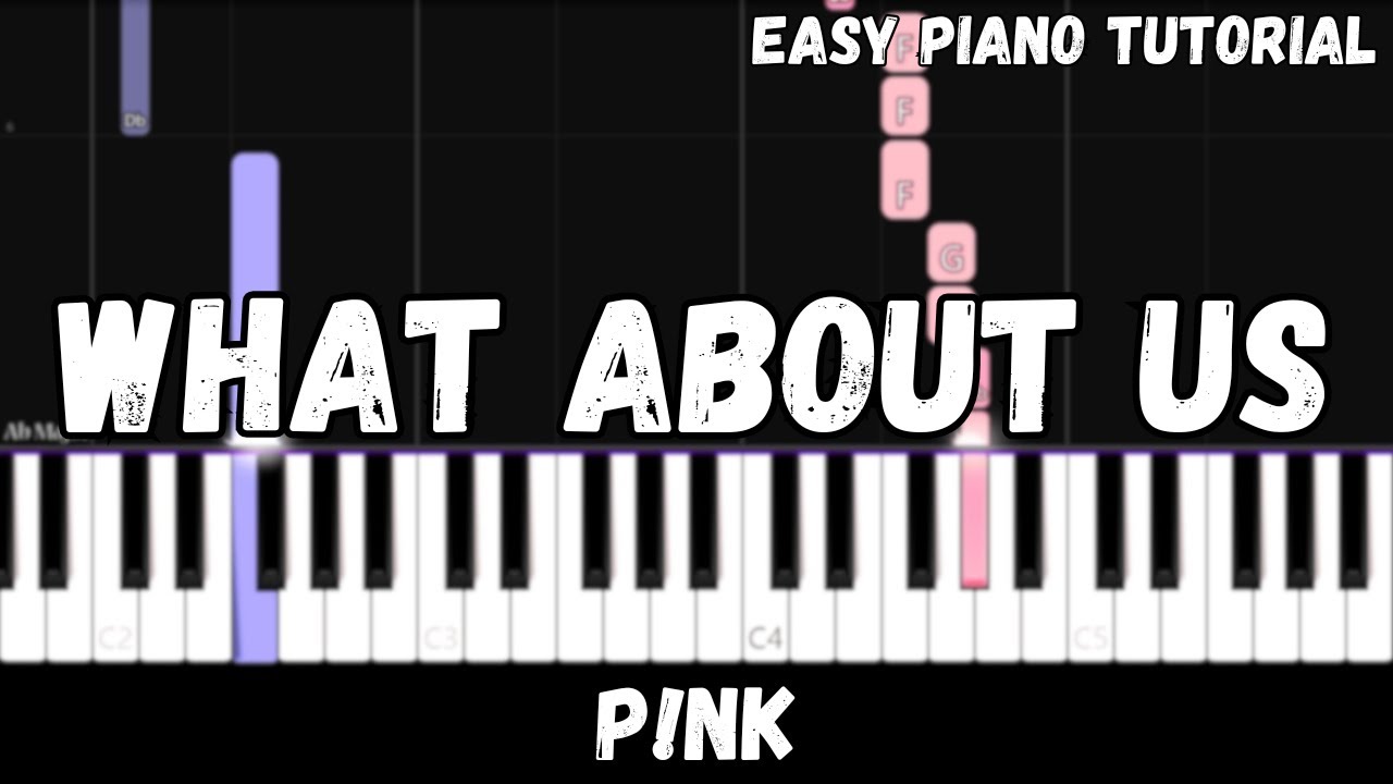 P!nk - What About Us (Easy Piano Tutorial)
