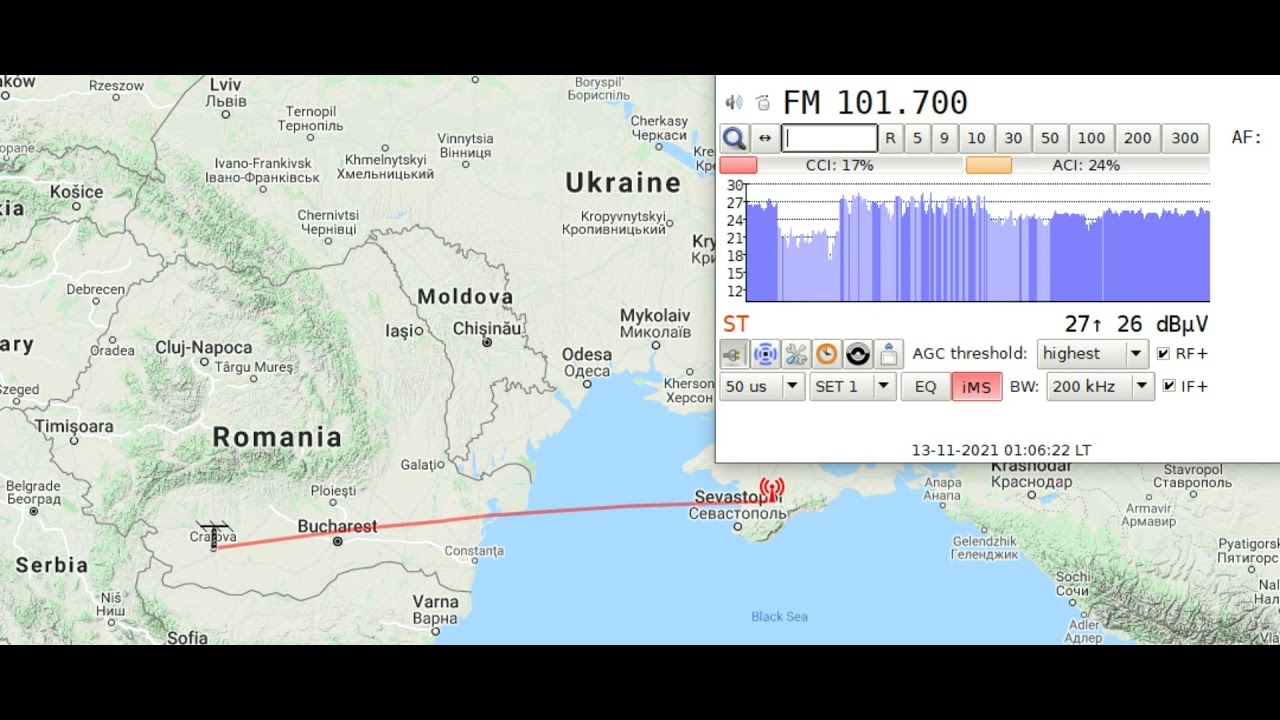 DXFM A few radio stations from Simferopol in Craiova RO
