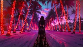 🕶️ Neon Nocturne: Journey Through the Darkened Palm Grove 🌴🔮