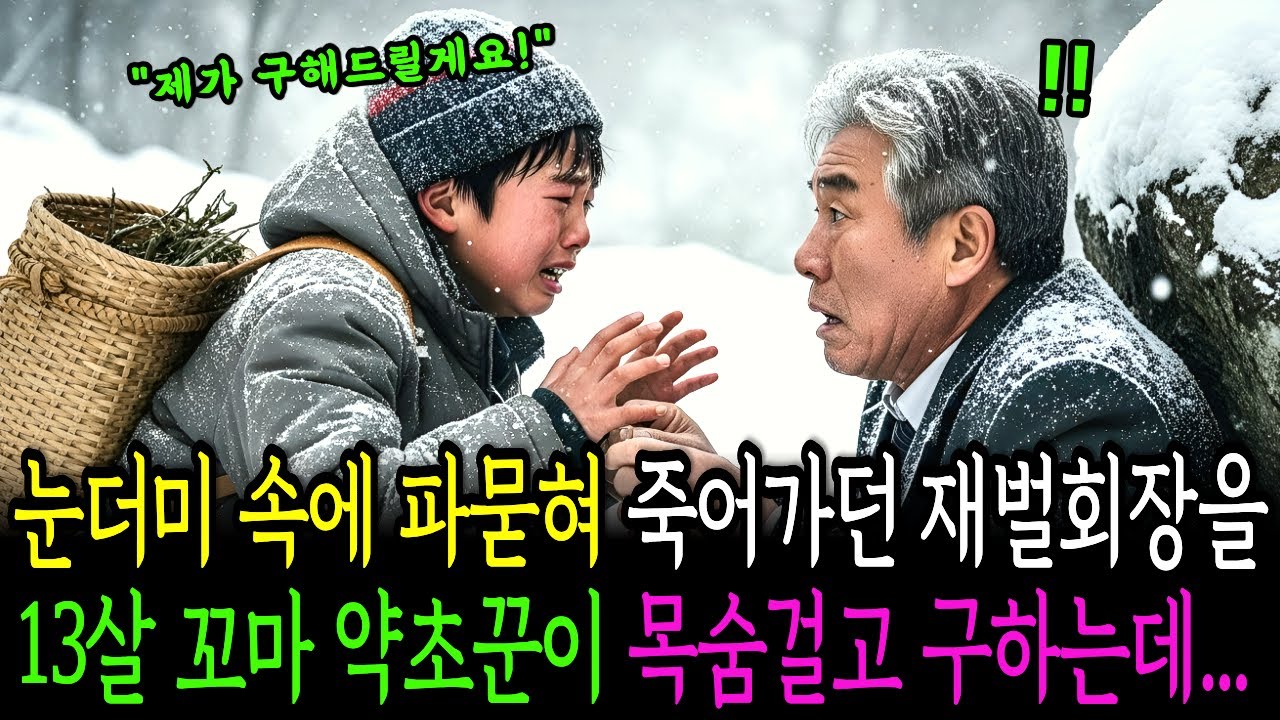 눈더미 속에 파묻혀 죽어가던 재벌회장을 13살 꼬마 약초꾼이 죽을 힘을 다해 구하는데..ㅣ감동사연ㅣ오디오북ㅣ인생사연ㅣ사이다사연