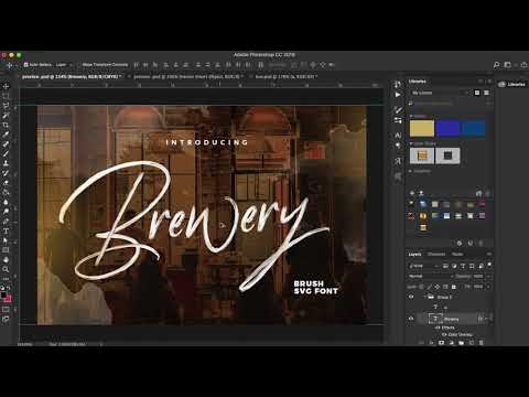 Brewery - SVG FONT ⚡️, a Script Font by Dirtyline Studio (Thumbnail 10 of 10)