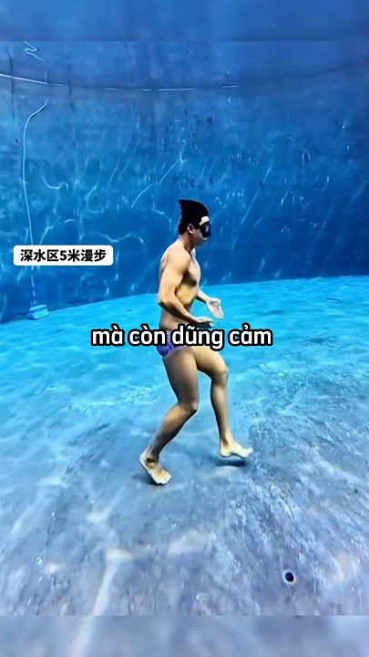 Anh chàng thử thách lặn xuống bể bơi sâu nhất khu vực và cái kết 😳