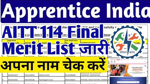 AITT 114 Apprentice Final list 2023 ll Apprentice latest update 2023 ll Apprentice latest news