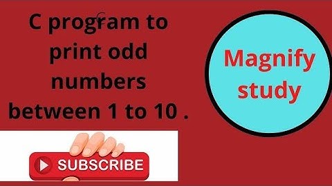 C PROGRAM TO PRINT ODD NUMBERS ❤️|| Learn c Language || c language tutorial for beginners