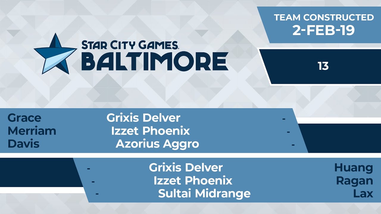 SCGBALT: Round 13 - Grace, Merriam, Davis vs Huang, Ragan, Lax | Team Constructed