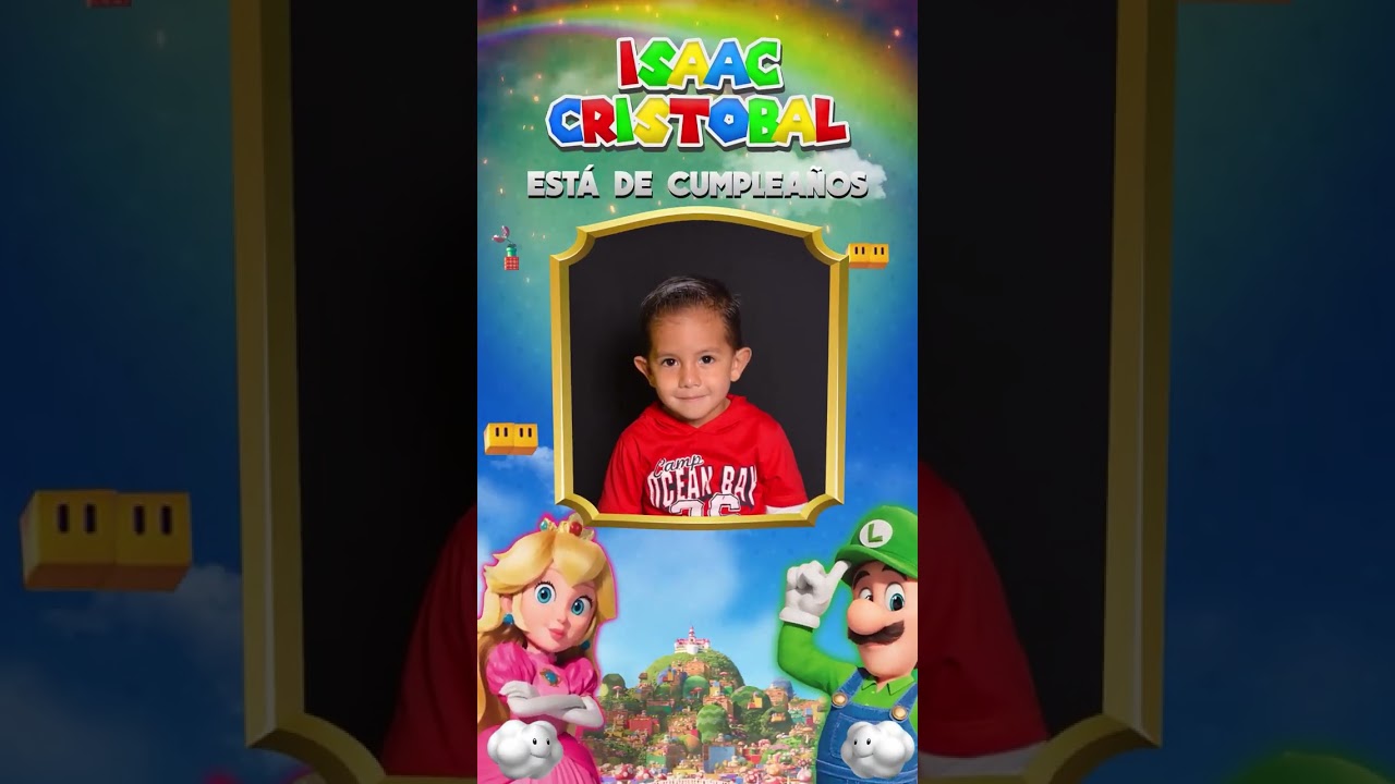 Tarjeta animada CUMPLEAÑOS SUPER MARIO BROSS! #tutarjetavirtual #invit