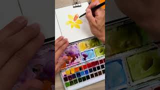 How to paint a loose watercolor daffodil for beginners