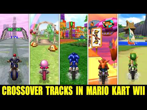 10 Crossover Tracks in Mario Kart Wii!