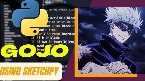 Gojo Using Python Sketchpy Code | Python Programming Hub